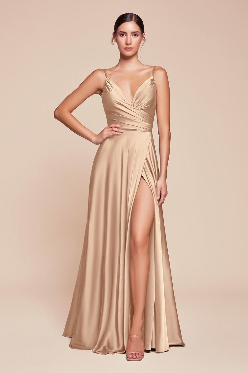 Lady Black Tie Women s Erica Gown Champagne Gold 16