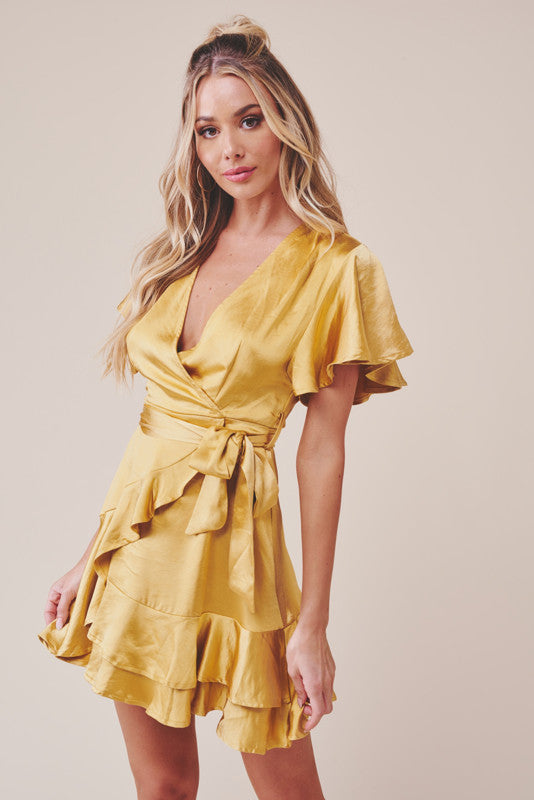 Mustard petite dress best sale