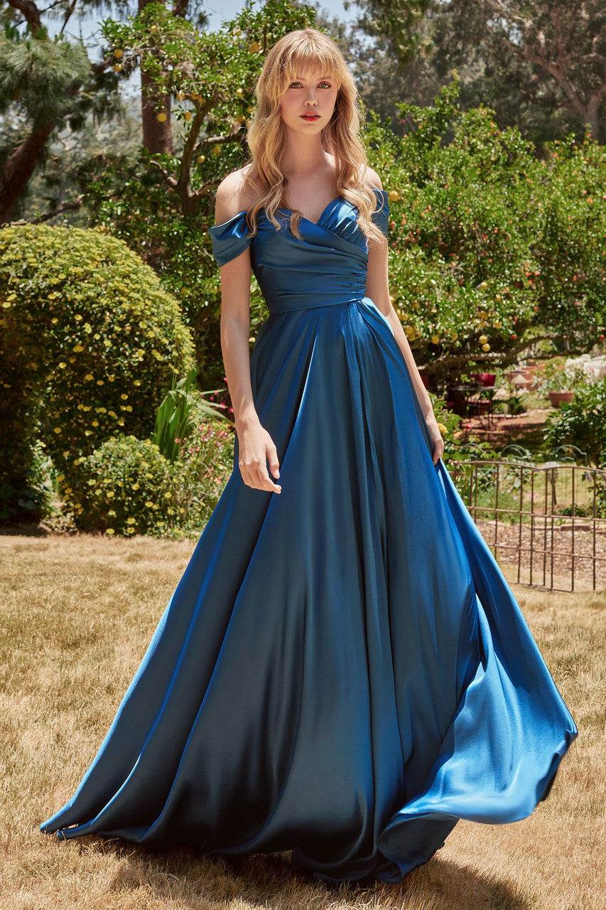 Elegant Jillian Gown in French Navy Shop Formal Dresses at Lady Black Tie