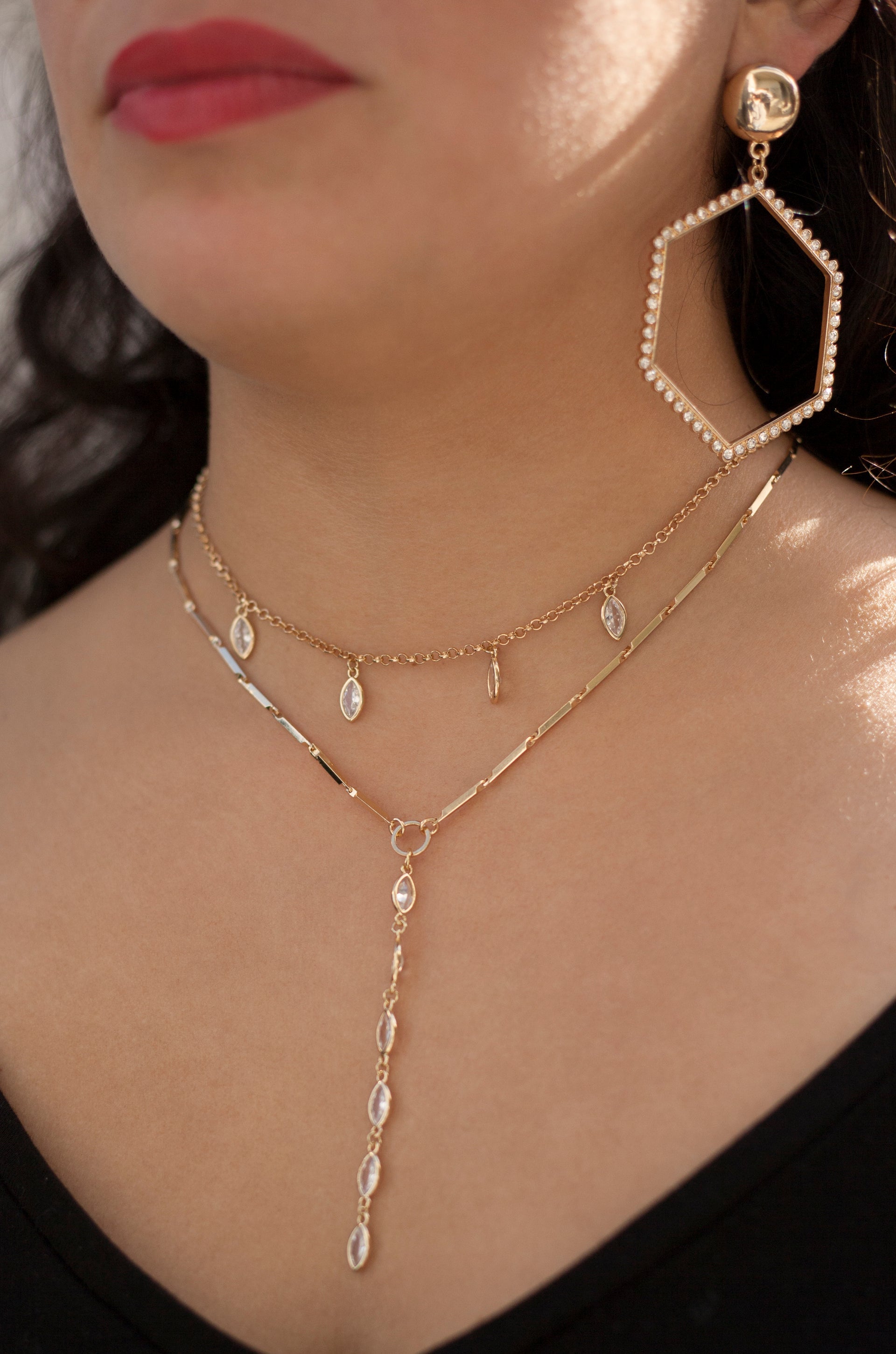 Delicate lariat necklace fashion