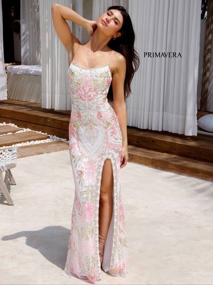 4156 - Primavera - Long Beaded Gown