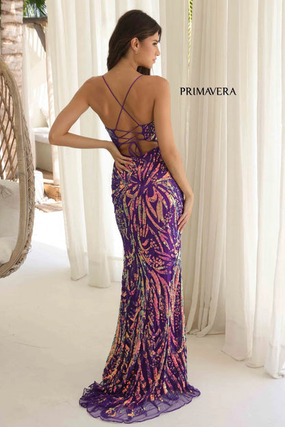 4362 - Primavera - Sequin & Beaded Long Gown