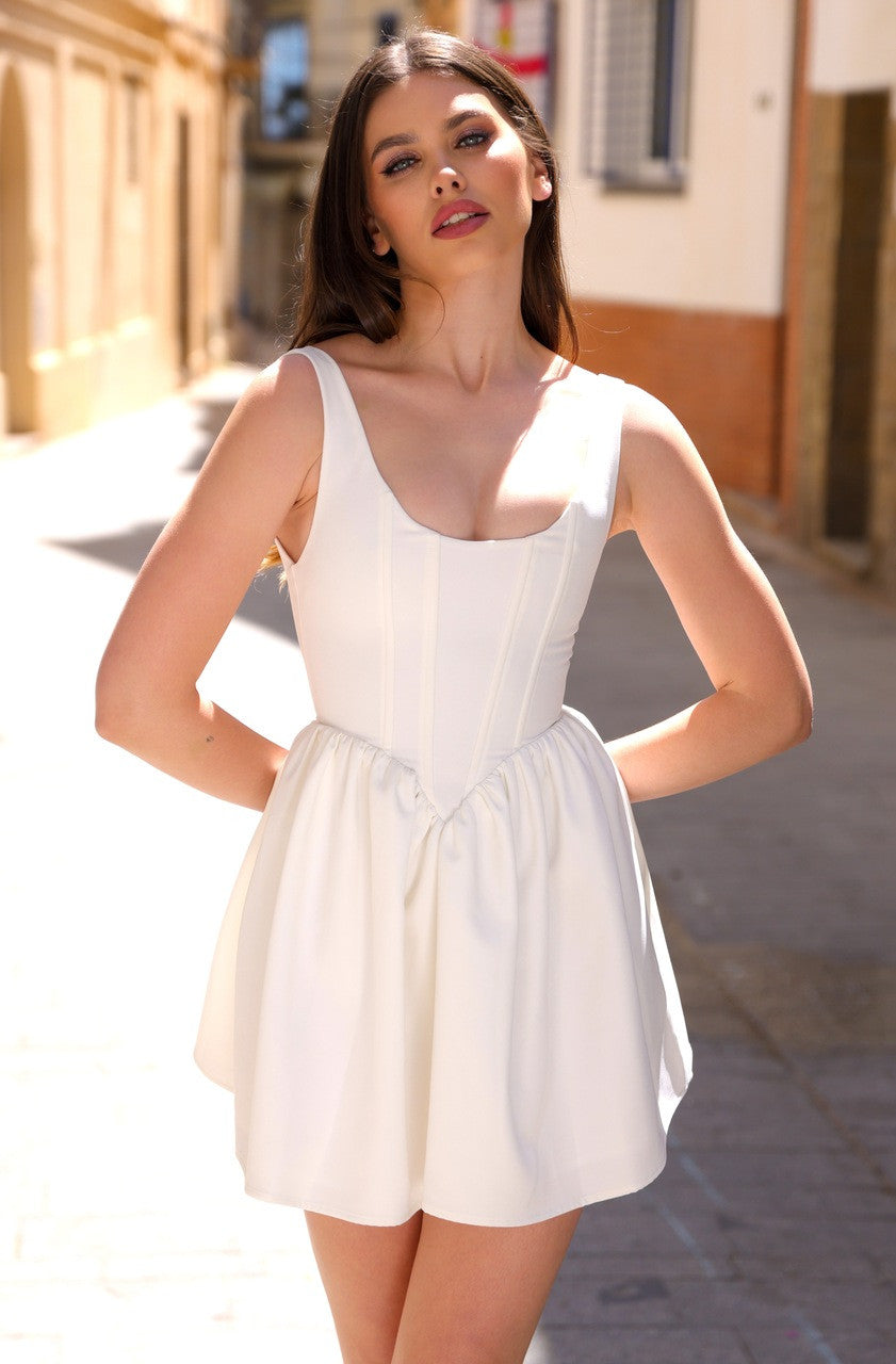 Darling Mini Dress - White