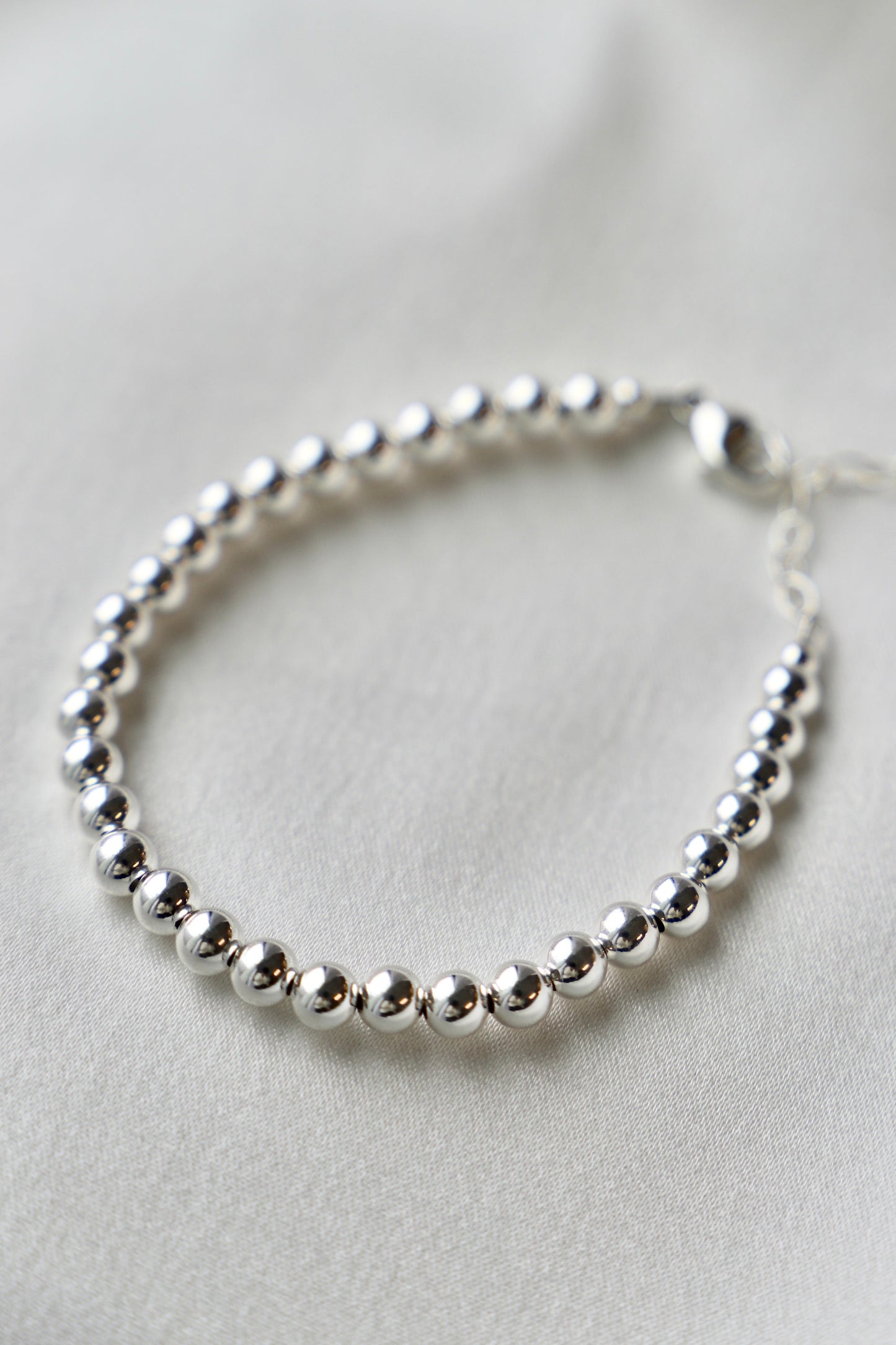 SILVER FILLED BEADED BRACELET