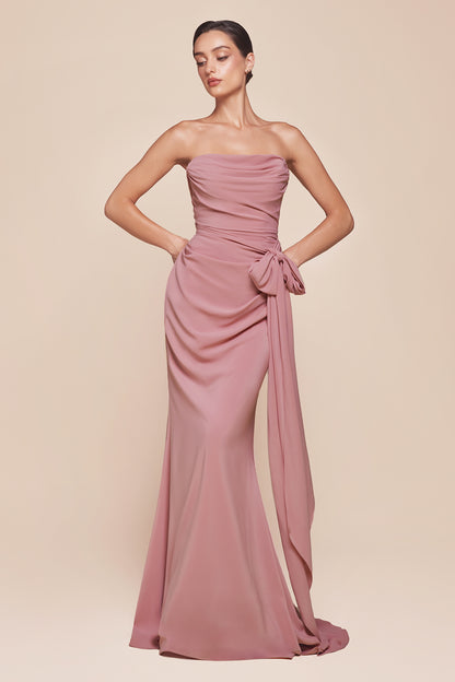 Caitlin Gown - Versatile Tie-Front Chiffon Dress