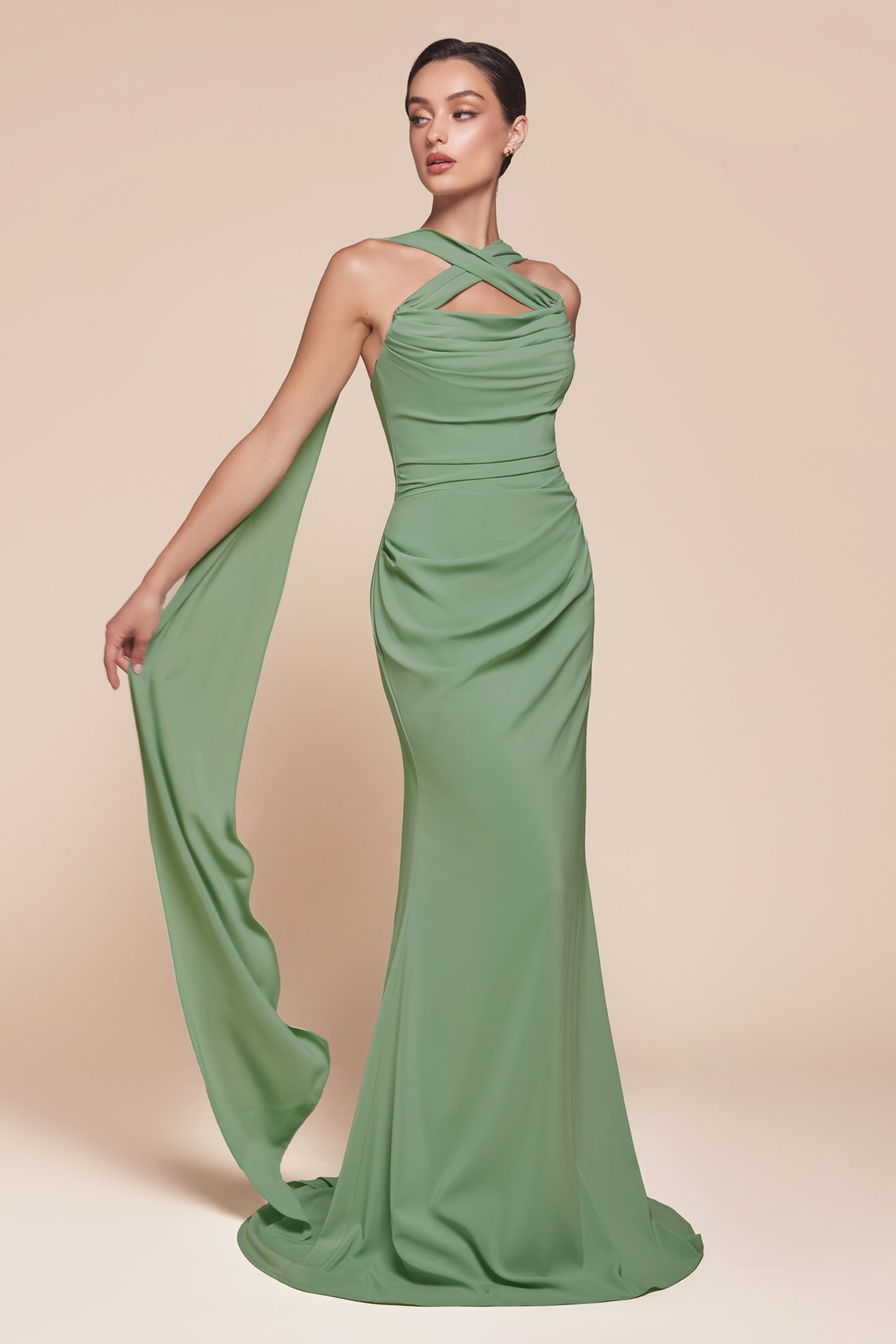 Caitlin Gown - Versatile Tie-Front Chiffon Dress