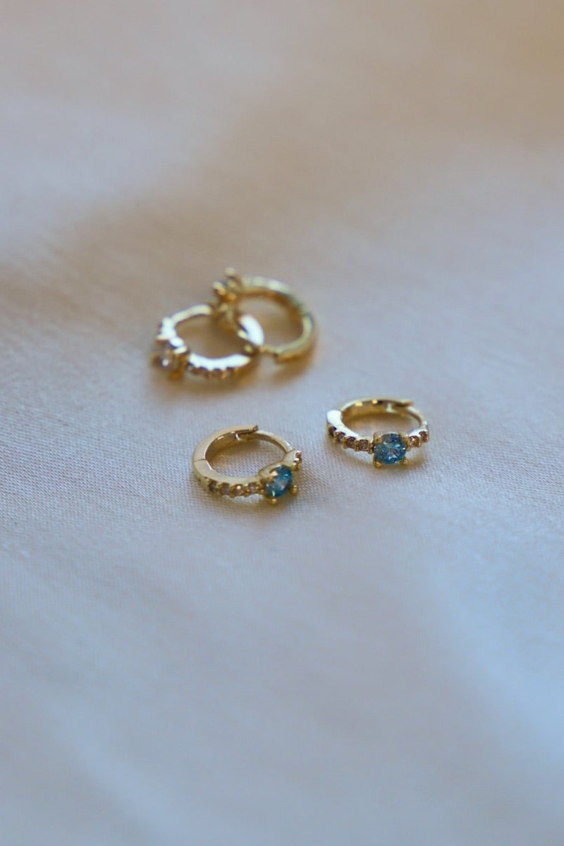 SHINE ON MINI CZ HOOPS