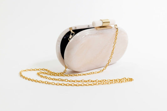 Ethereal Capsule Clutch - Pearl