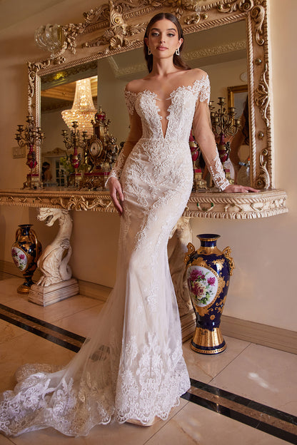 A1022 - BOHEMIAN LACE MERMAID GOWN - Andrea & Leo Couture