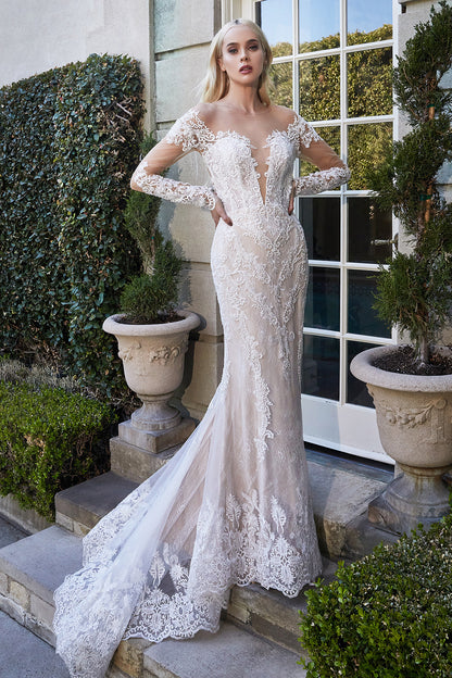 A1022 - BOHEMIAN LACE MERMAID GOWN - Andrea & Leo Couture