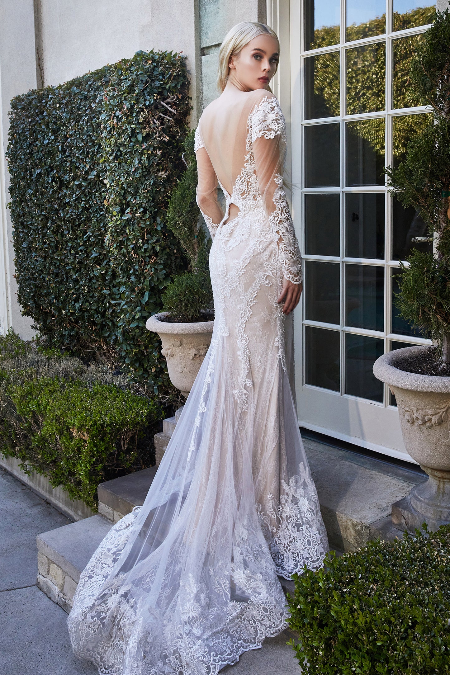 A1022 - BOHEMIAN LACE MERMAID GOWN - Andrea & Leo Couture