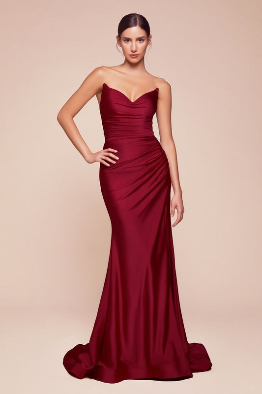 Ava Gown - Burgundy