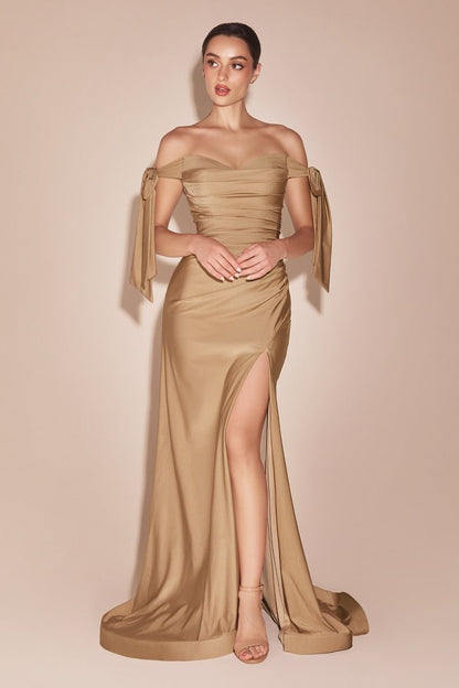 Amber Gown - Nude Gold