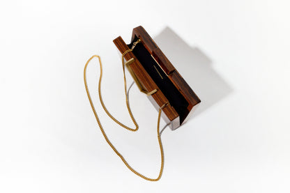 Classic V Wooden Clutch