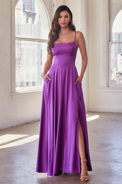 Justine Gown - Satin A-Line Gown