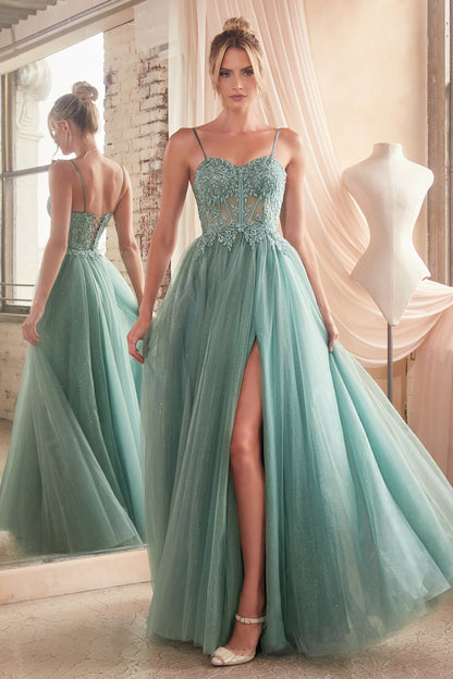 Brielle Gown - Layered Tulle & Lace A-Line Gown