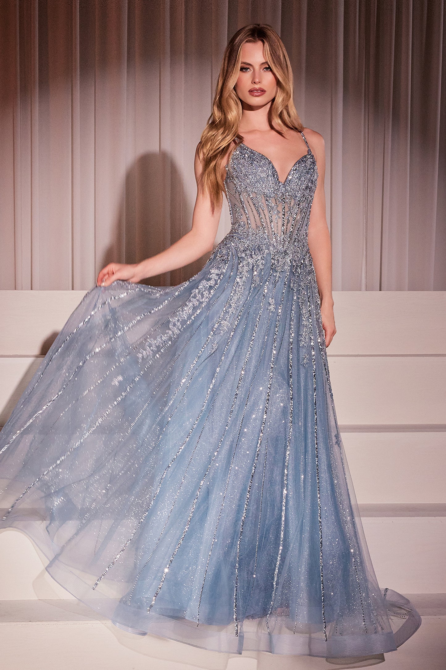 Pixie Gown - Crystal-Embellished A-Line Tulle Dress