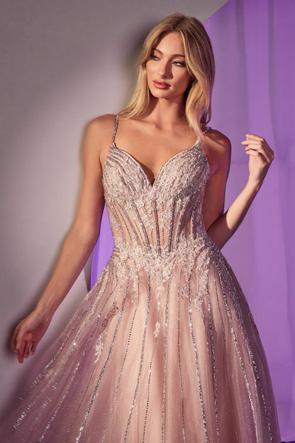 Pixie Gown - Crystal-Embellished A-Line Tulle Dress