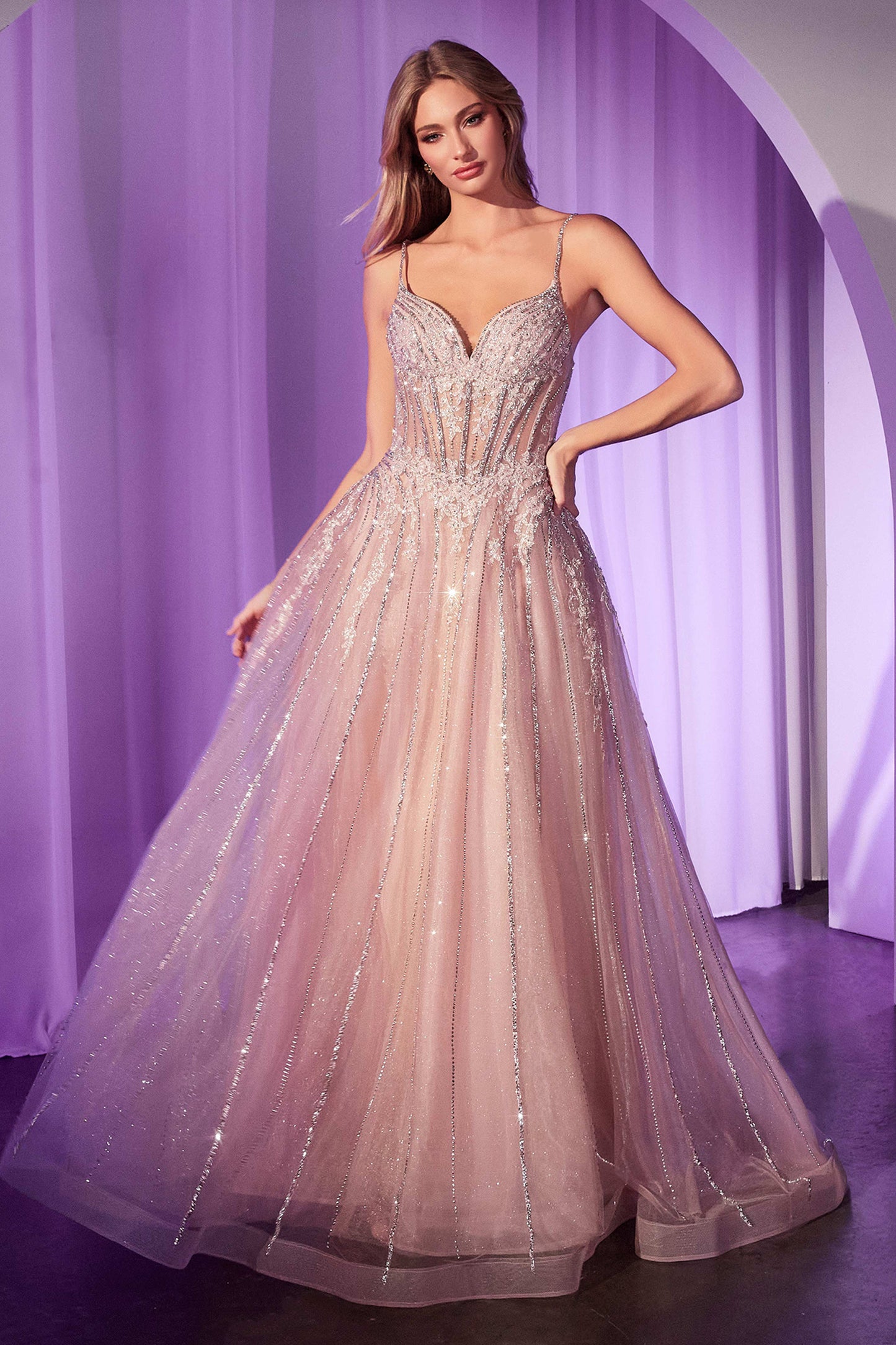 Pixie Gown - Crystal-Embellished A-Line Tulle Dress