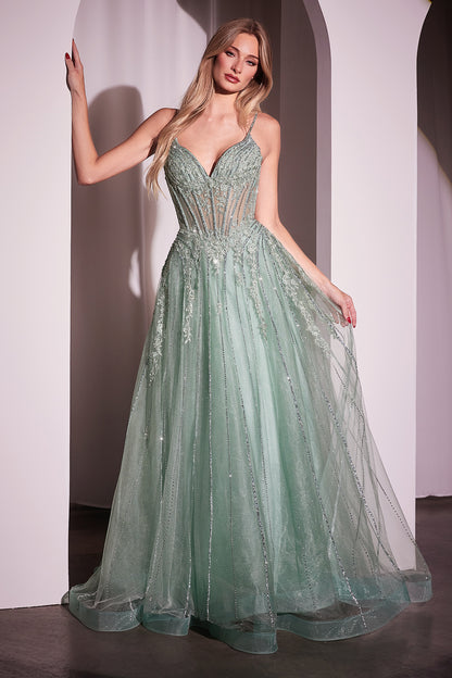 Pixie Gown - Crystal-Embellished A-Line Tulle Dress