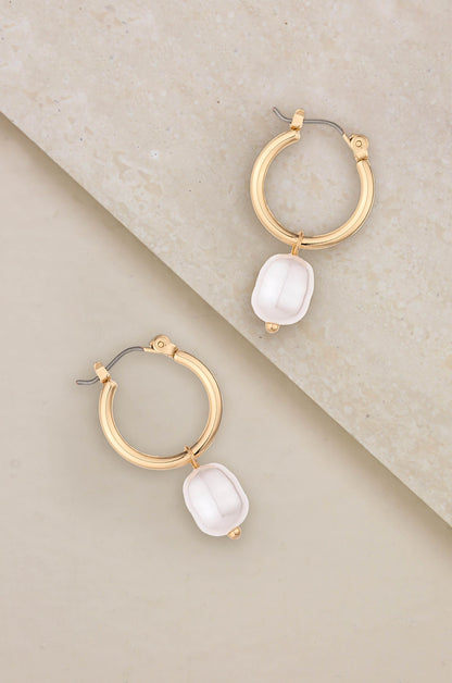 Removable Pearl Huggie Earrings