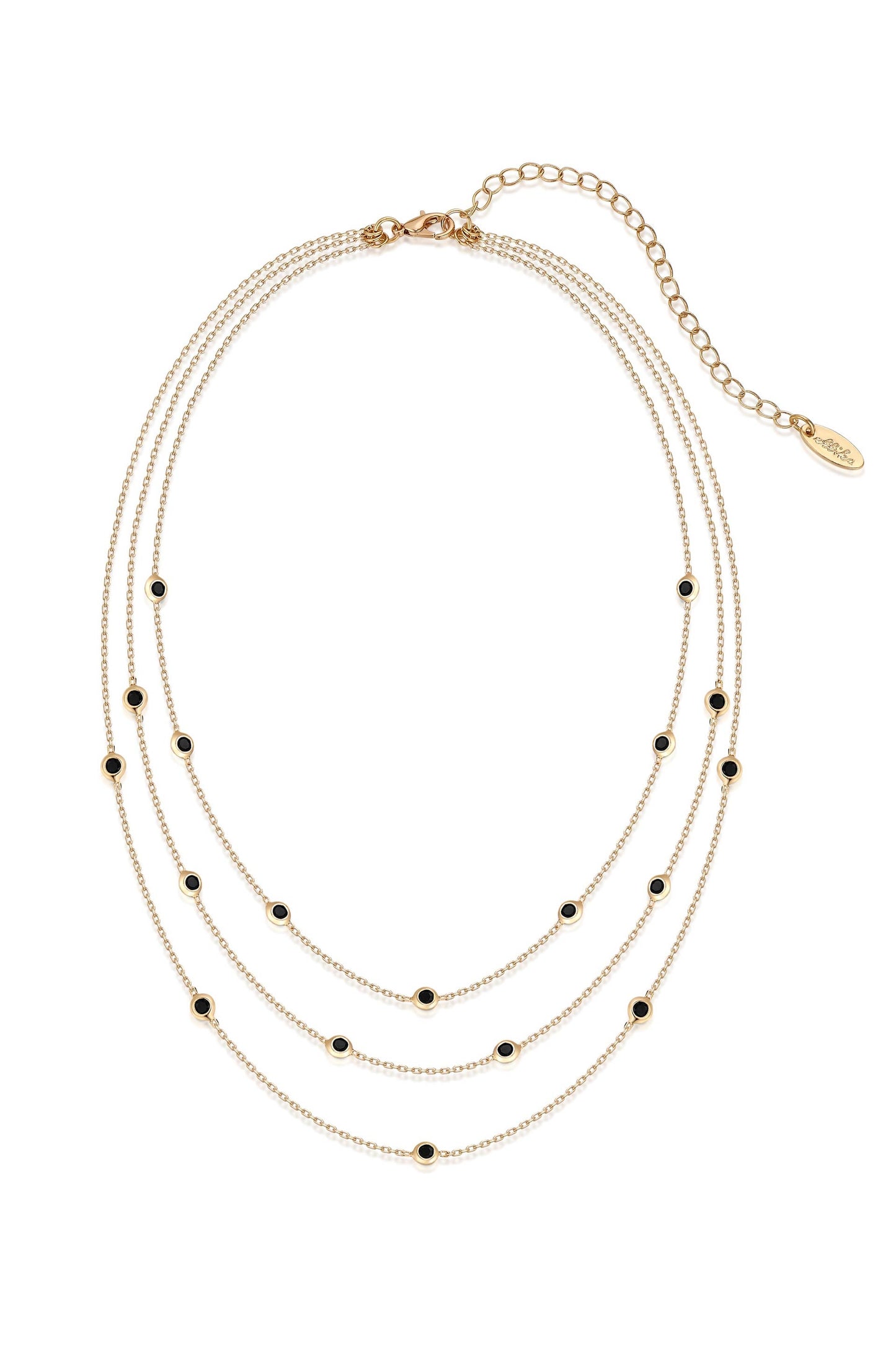 Perfect Crystal Dotted Layered Necklace