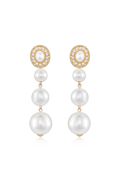 Graduating Pearl Dangle Earrings