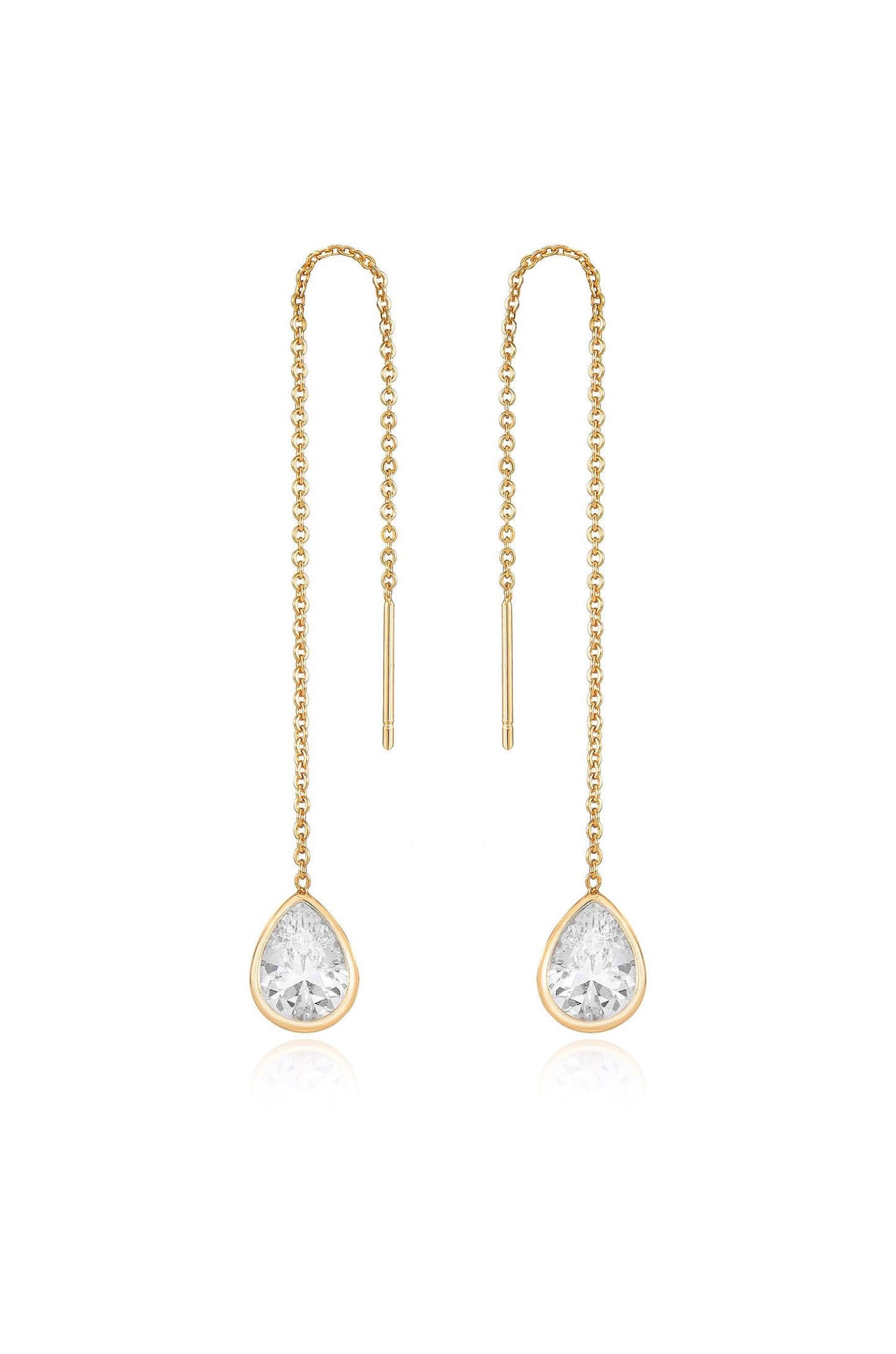 Barely There Chain and Crystal Dangle Earrings