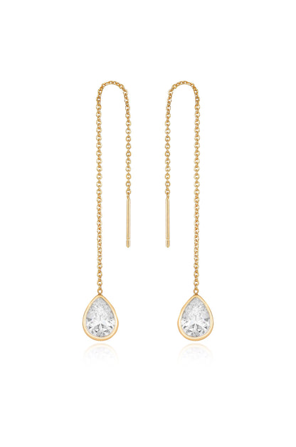 Barely There Chain and Crystal Dangle Earrings