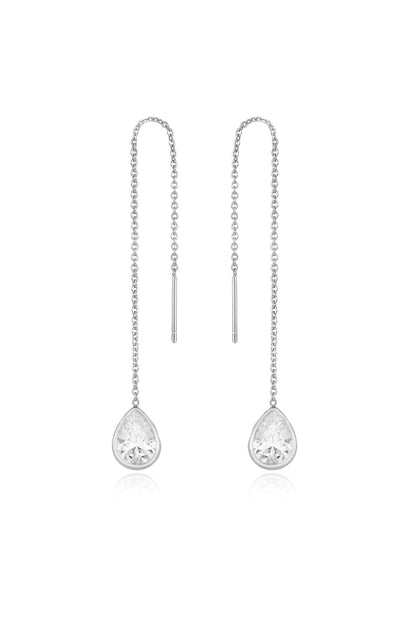 Barely There Chain and Crystal Dangle Earrings