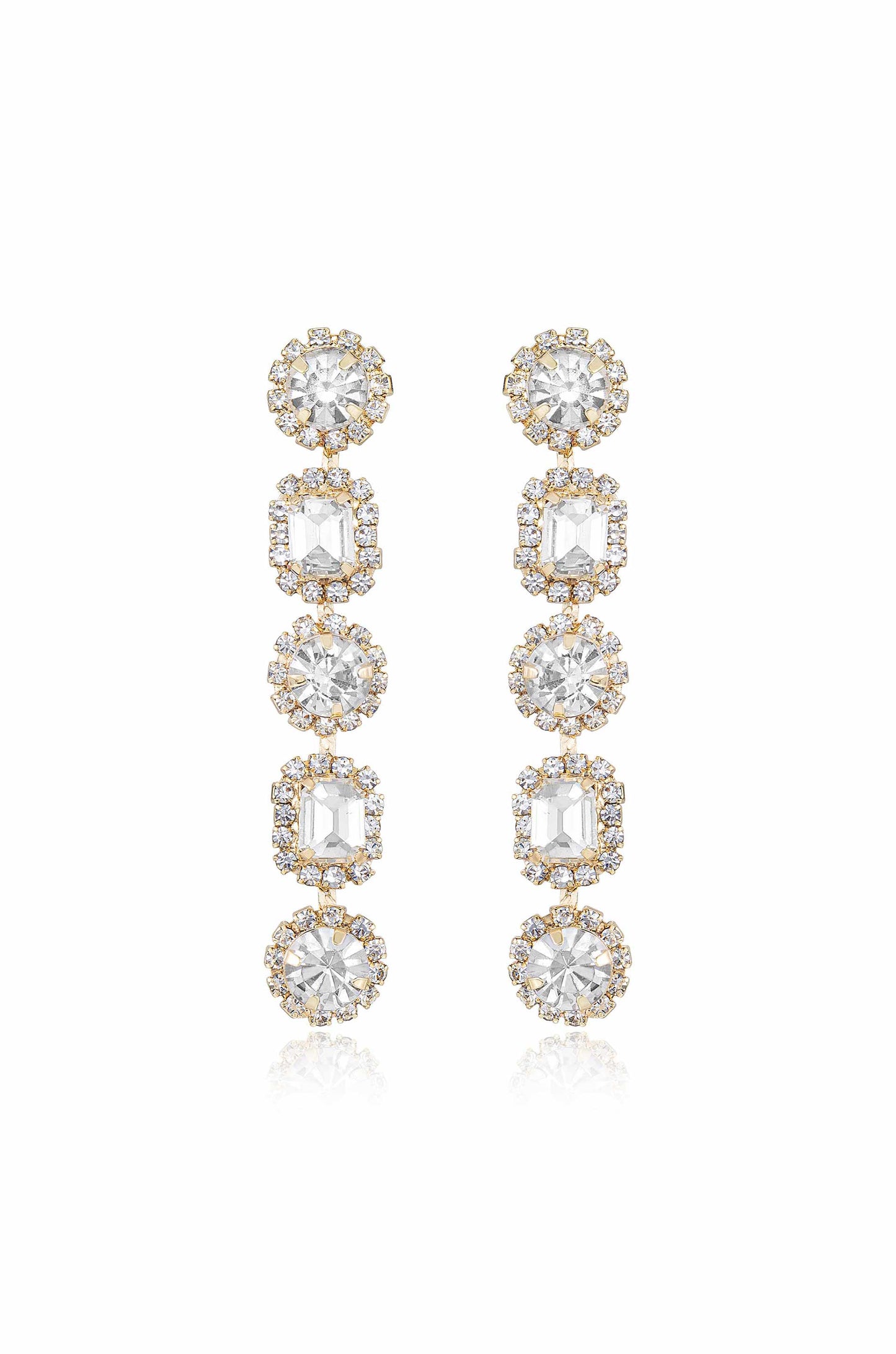 Crystal Droplets Dangle Earrings