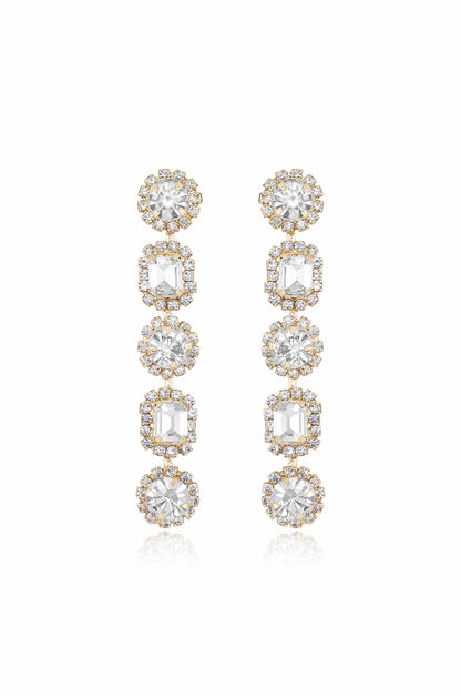 Crystal Droplets Dangle Earrings