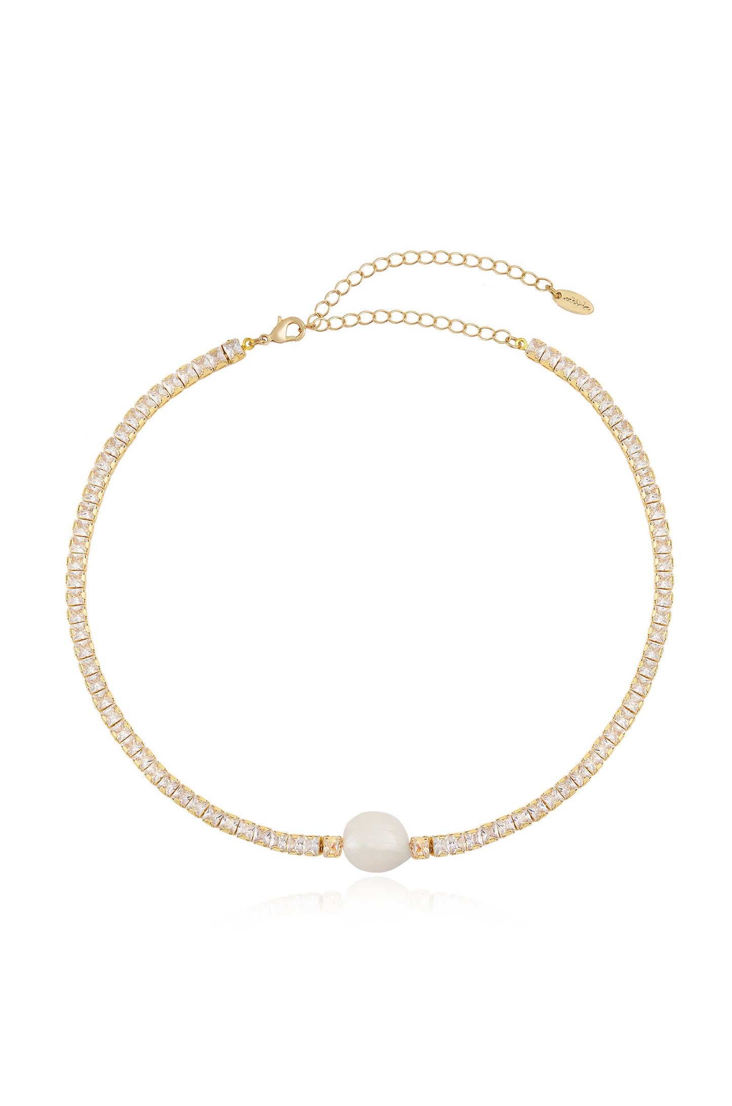 Single Freshwater Pearl Link Necklace