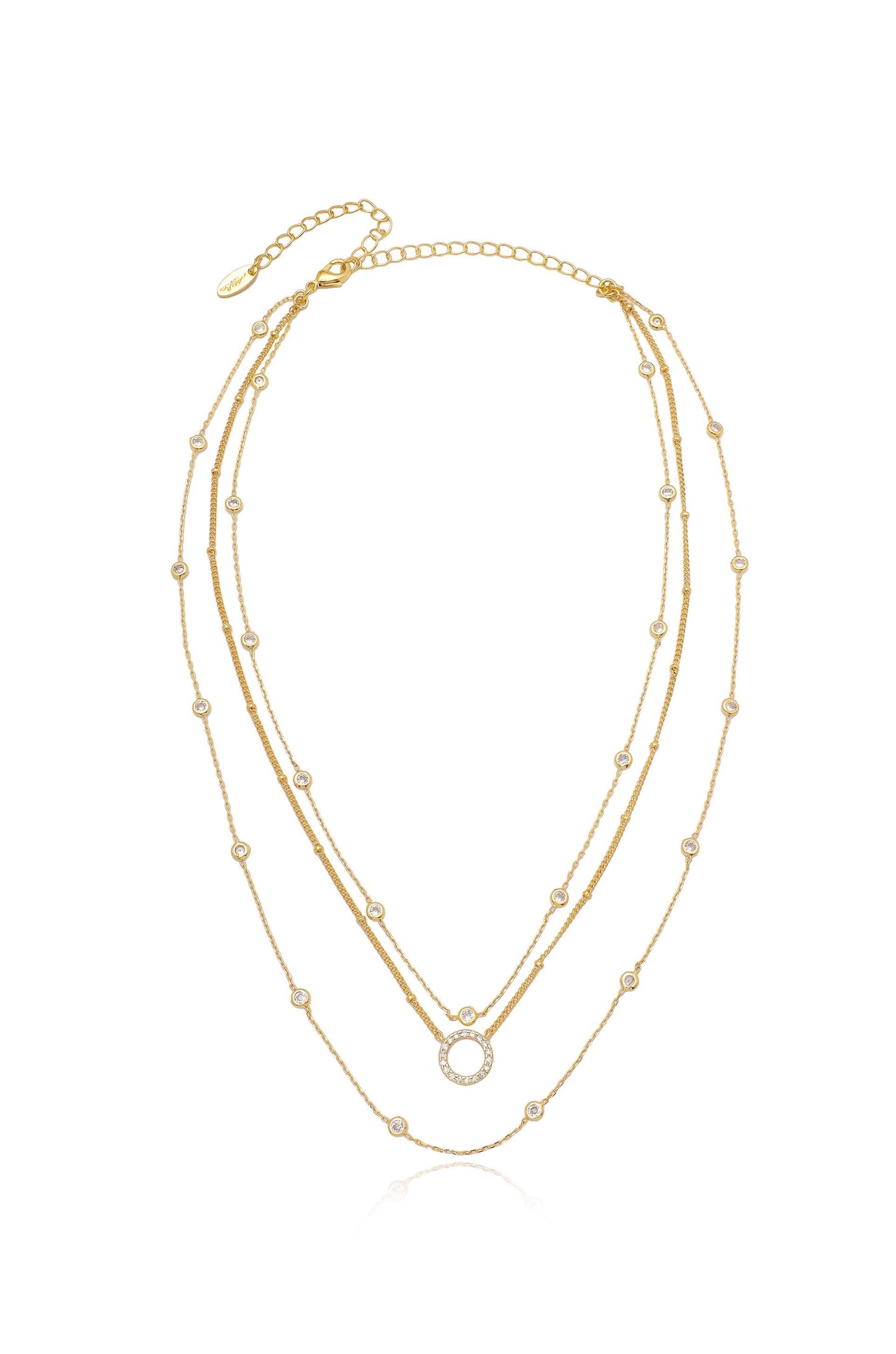 Monroe Crystal Strand Layered Necklace