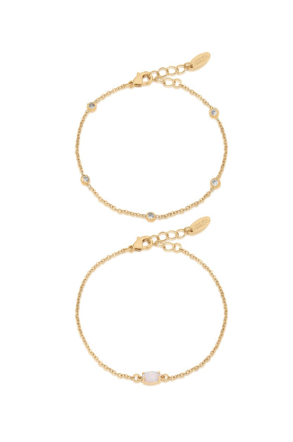 Dainty Bracelet Set with Extender