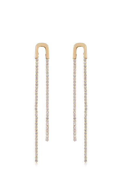 Double Crystal Chain Drop Earrings