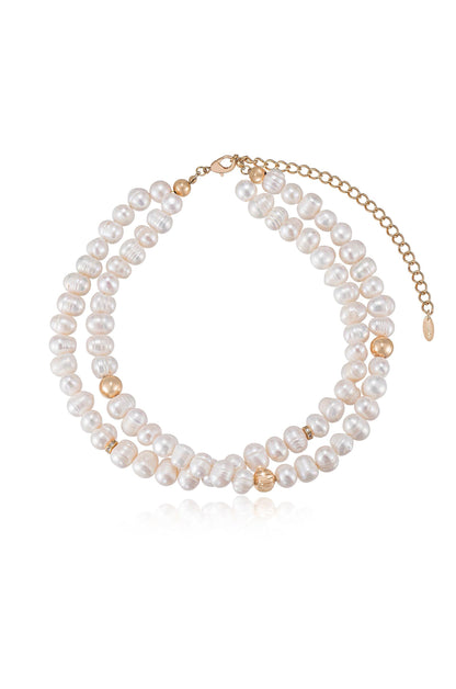 Double Strand Pearl Necklace