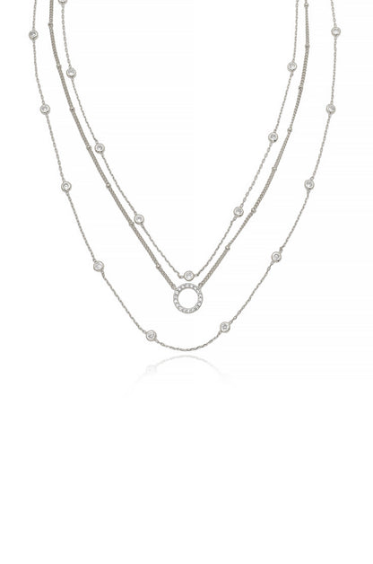 Monroe Crystal Strand Layered Necklace