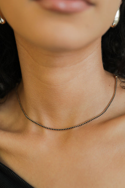 Adjustable Box Chain Choker Necklace