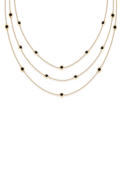 Perfect Crystal Dotted Layered Necklace