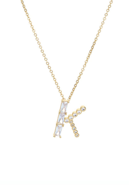 Mixed Crystal Initial Necklace