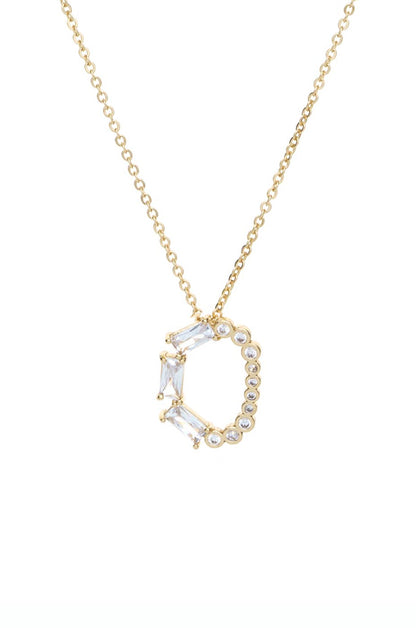 Mixed Crystal Initial Necklace