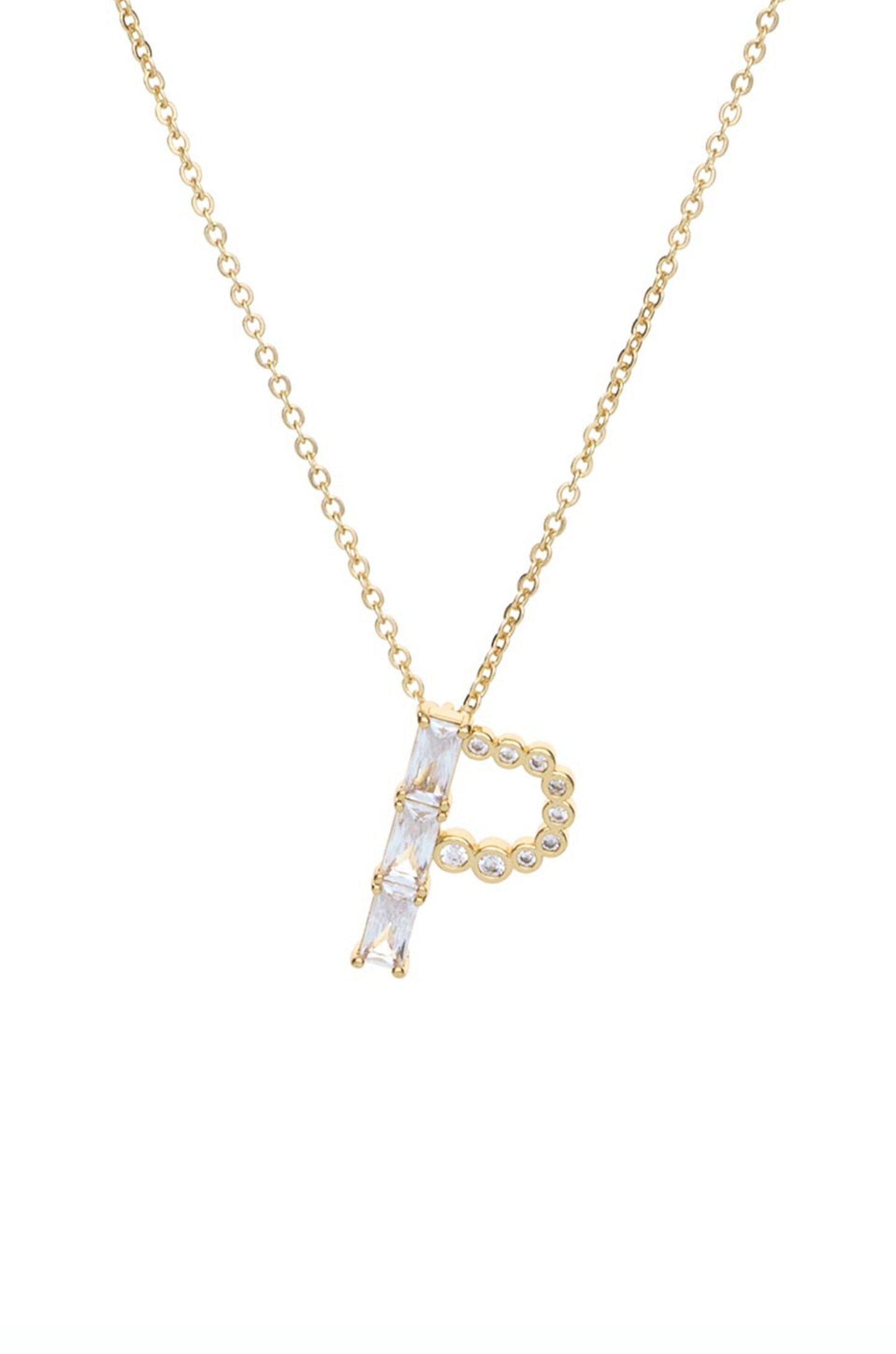 Mixed Crystal Initial Necklace