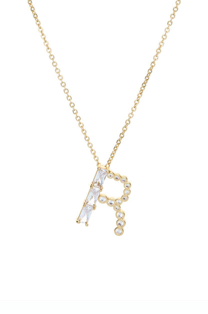 Mixed Crystal Initial Necklace