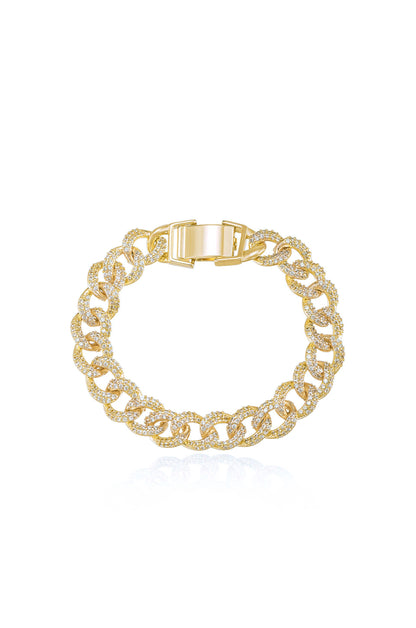 Embellished Pave Chain Bracelet