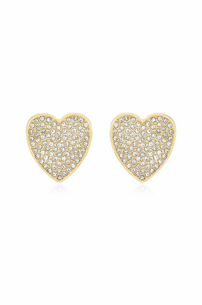 Love On Down Crystal Heart Stud Earrings