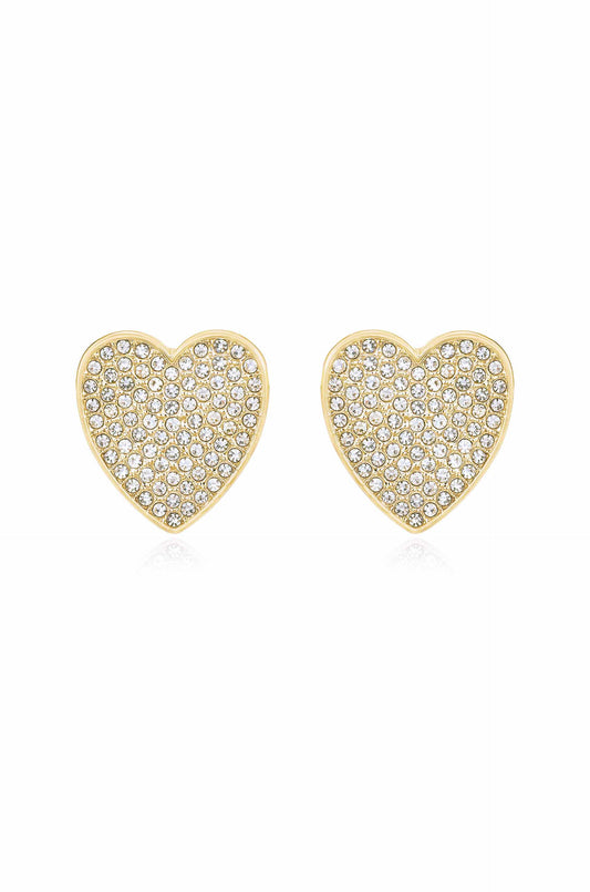 Love On Down Crystal Heart Stud Earrings