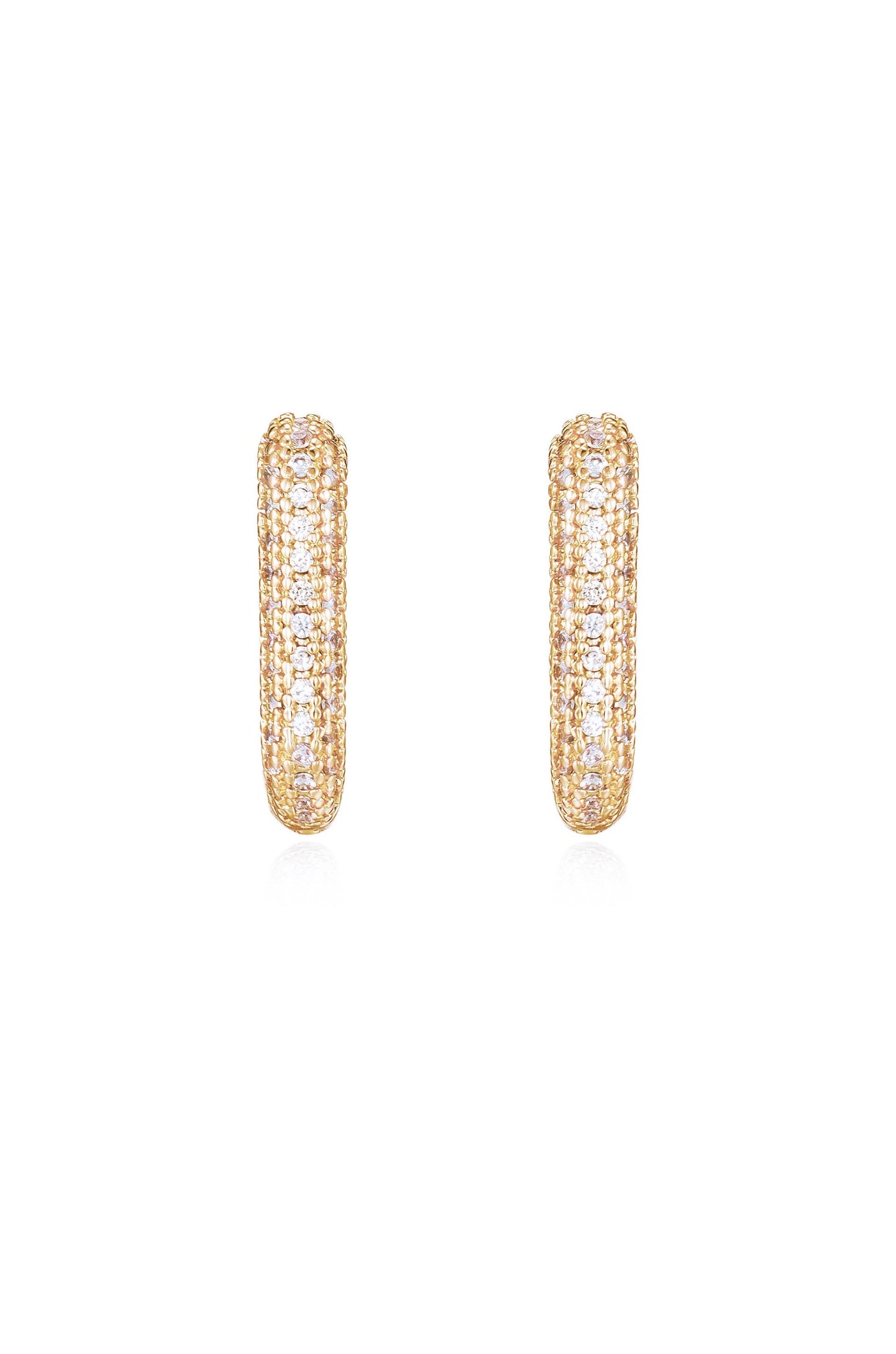 Petite Pave Huggie Earrings