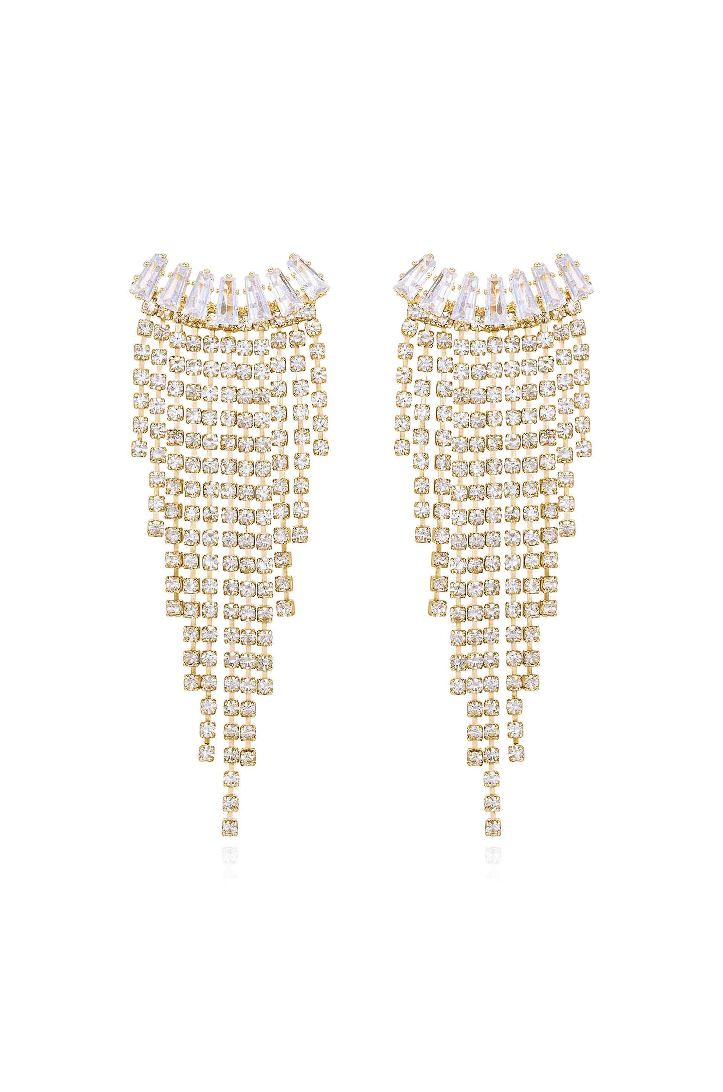 Angel Fringe Crystal Earrings