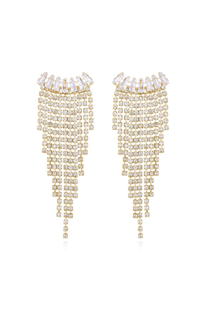 Angel Fringe Crystal Earrings